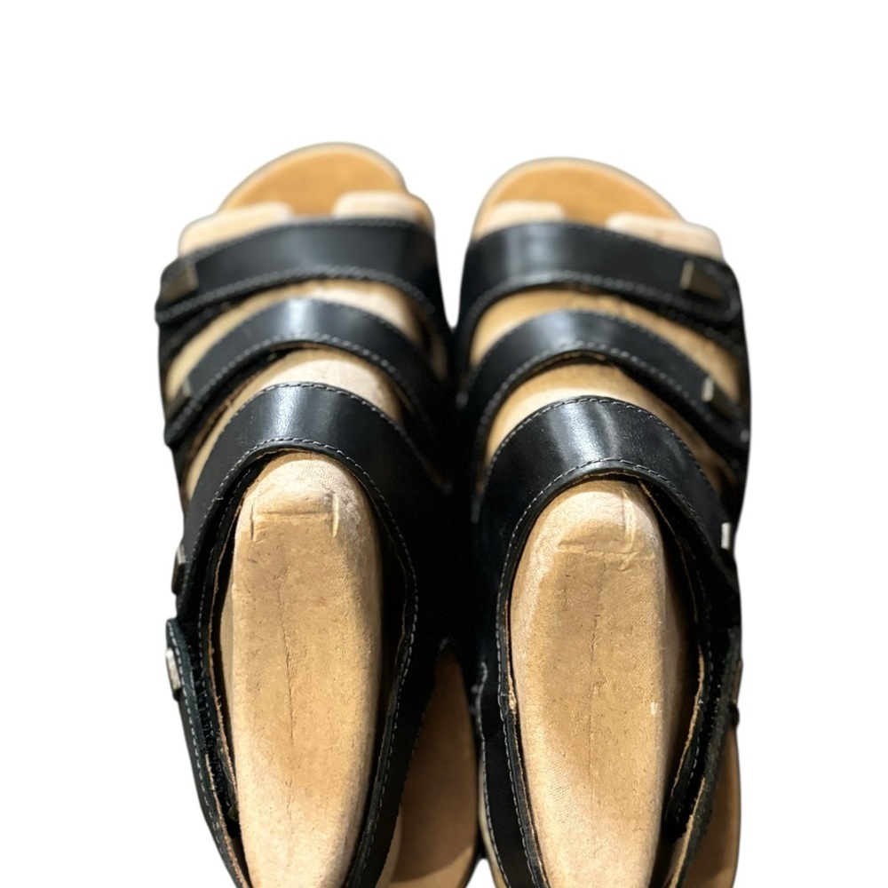 Halsa Footwear Women’s Damaris Black and Tan Strappy Sandals Size 7 - Picture 4 of 6